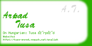 arpad tusa business card